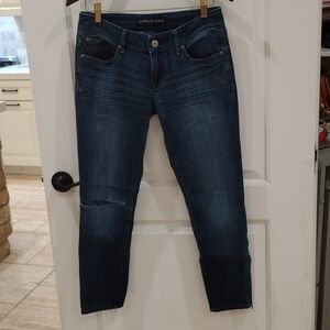 Express Ankle Legging Jeans Size 4R Dark Wash Zip at Ankles
